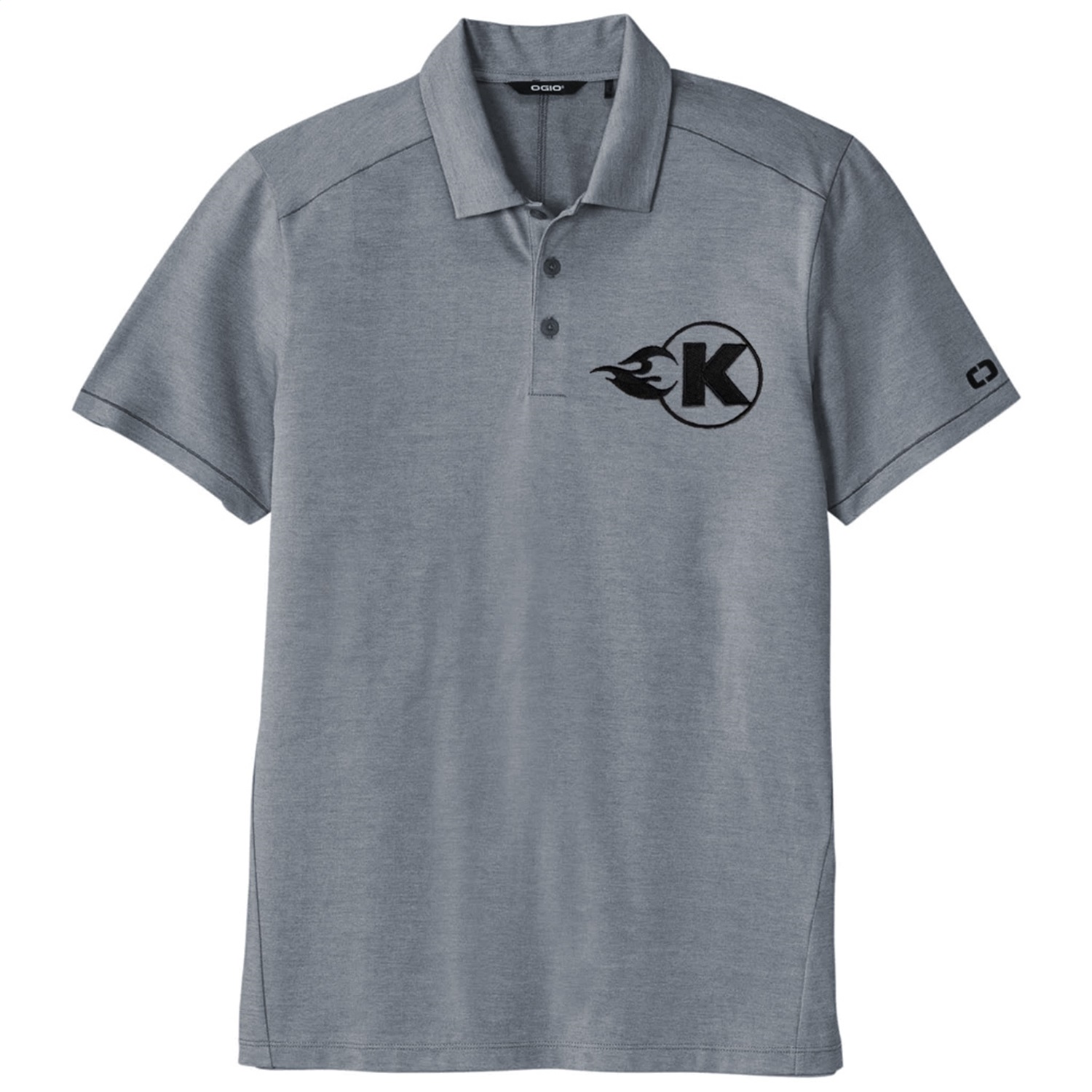 Kooks TS-100654-01 - Grey Polo with Black K-Flame - M