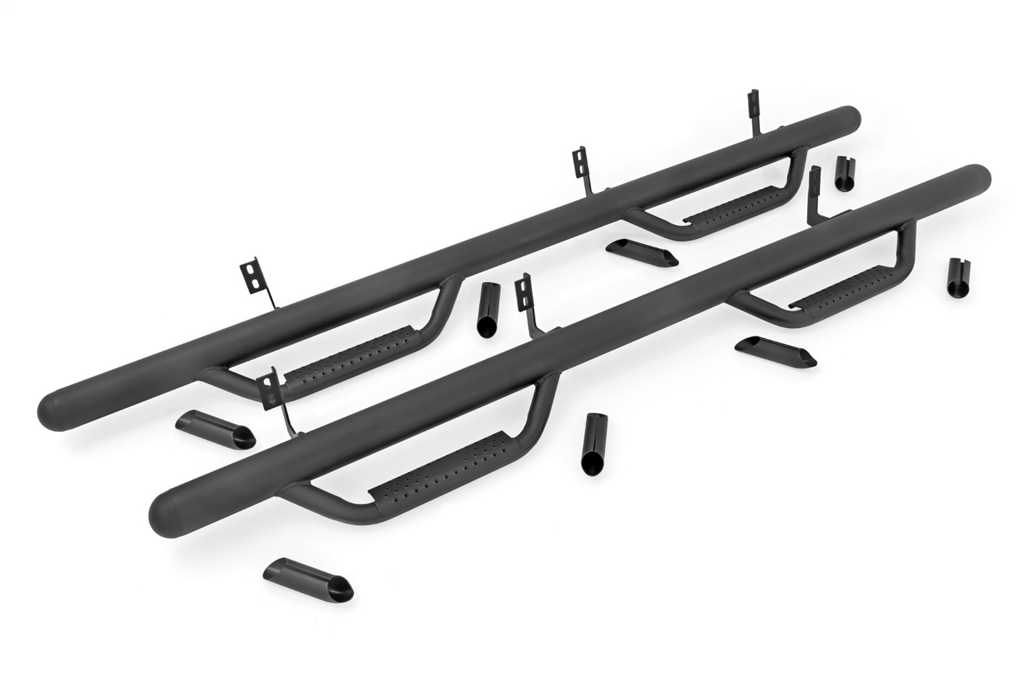 Rough Country 82001B - Nerf Steps - Cab Length - Crew Cab - Nissan Frontier 2WD/4WD (2005-2024)