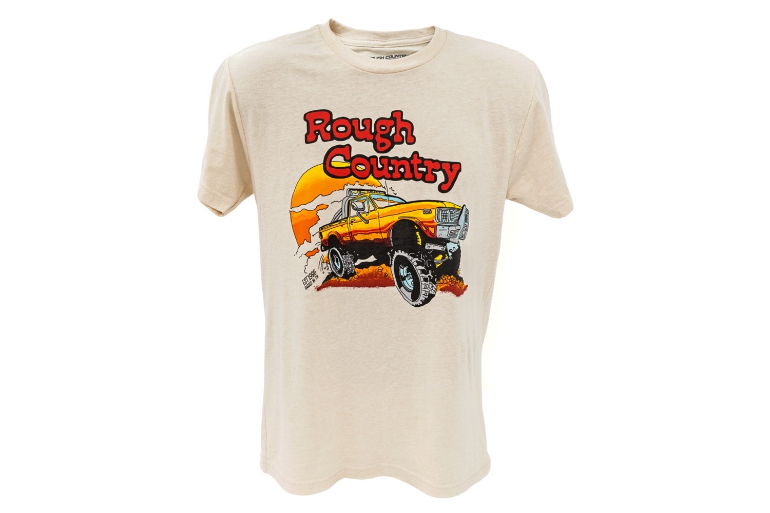 Rough Country 84091XL - T-Shirt - Throwback - Cream - XL