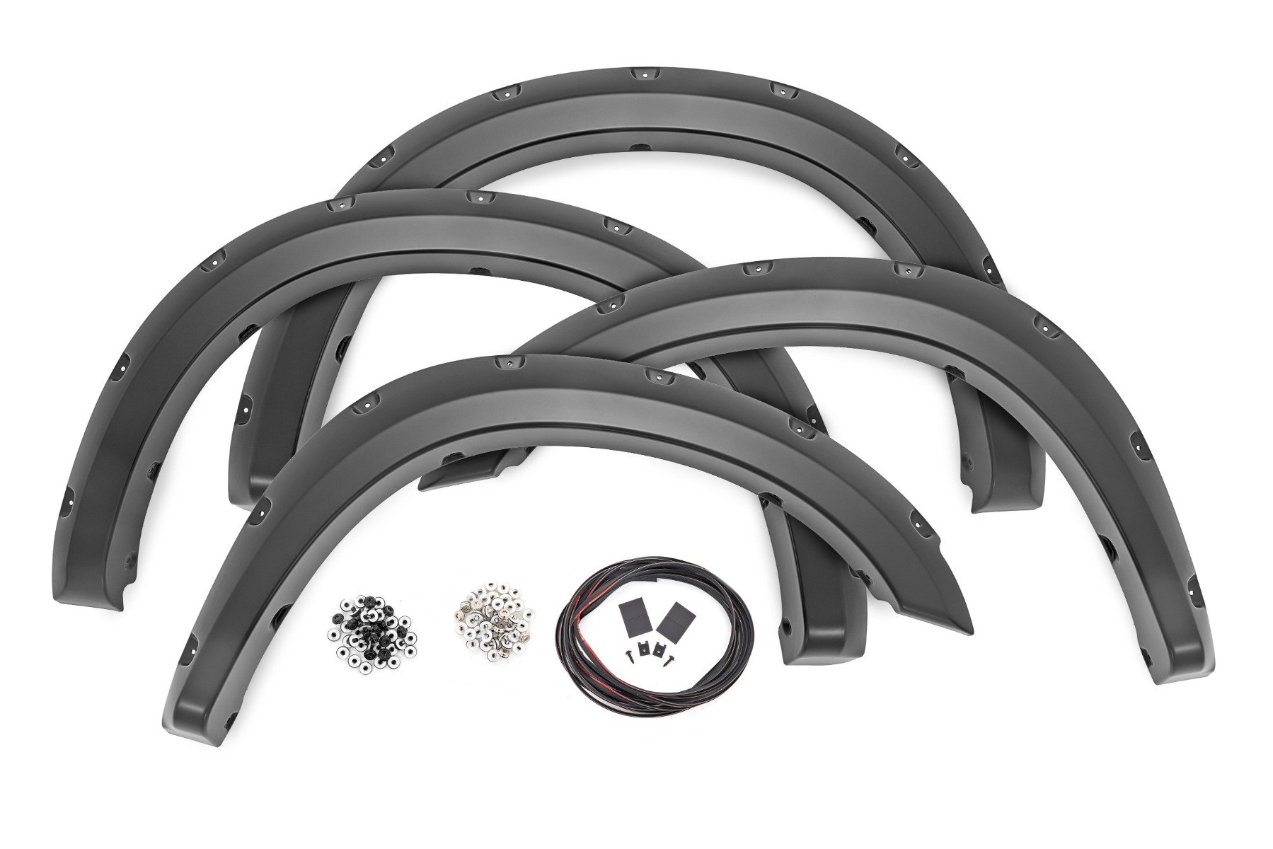 Rough Country F-D21011A-PX8 - Pocket Fender Flares - PX8 Black - Ram 2500/3500 2WD/4WD (2010-2018)