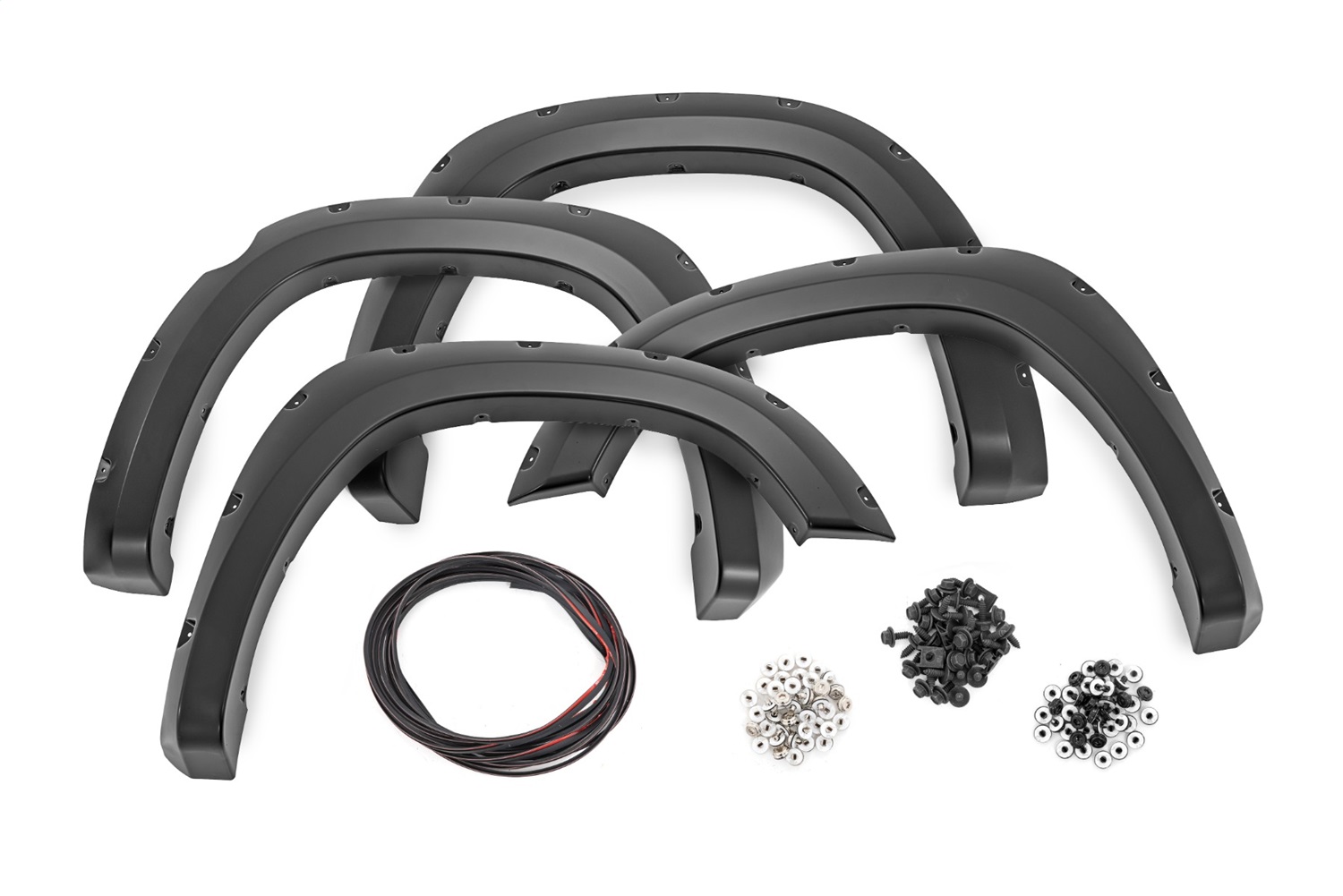 Rough Country F-D10914A-PR4 - Pocket Fender Flares - PR4 Flame Red - Ram 1500 2WD/4WD (2019-2024)