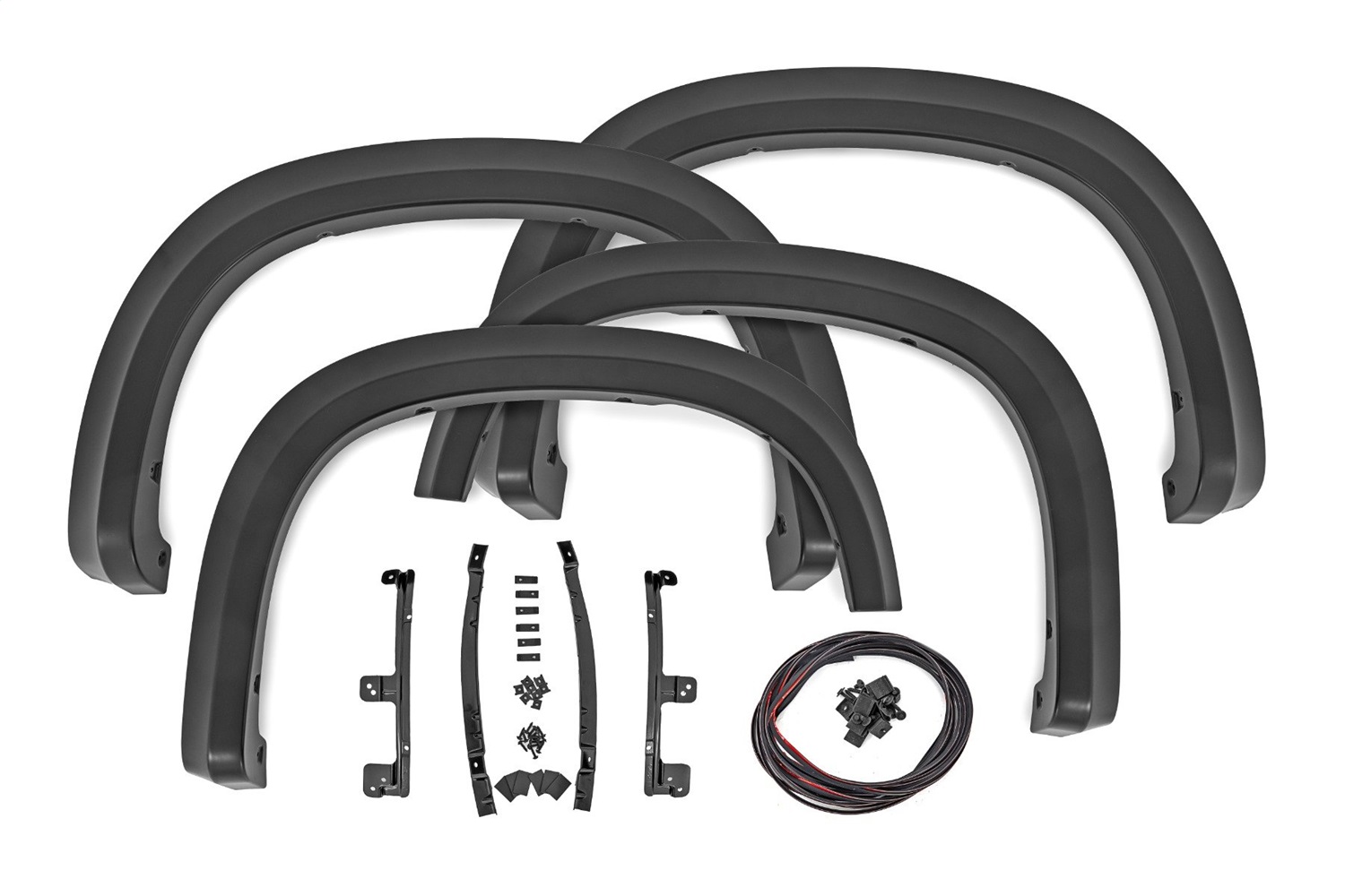 Rough Country S-C12210-G9K - Fender Flares - Sport - G9K Satin Steel - Chevy Silverado 1500 2WD/4WD (19-24)