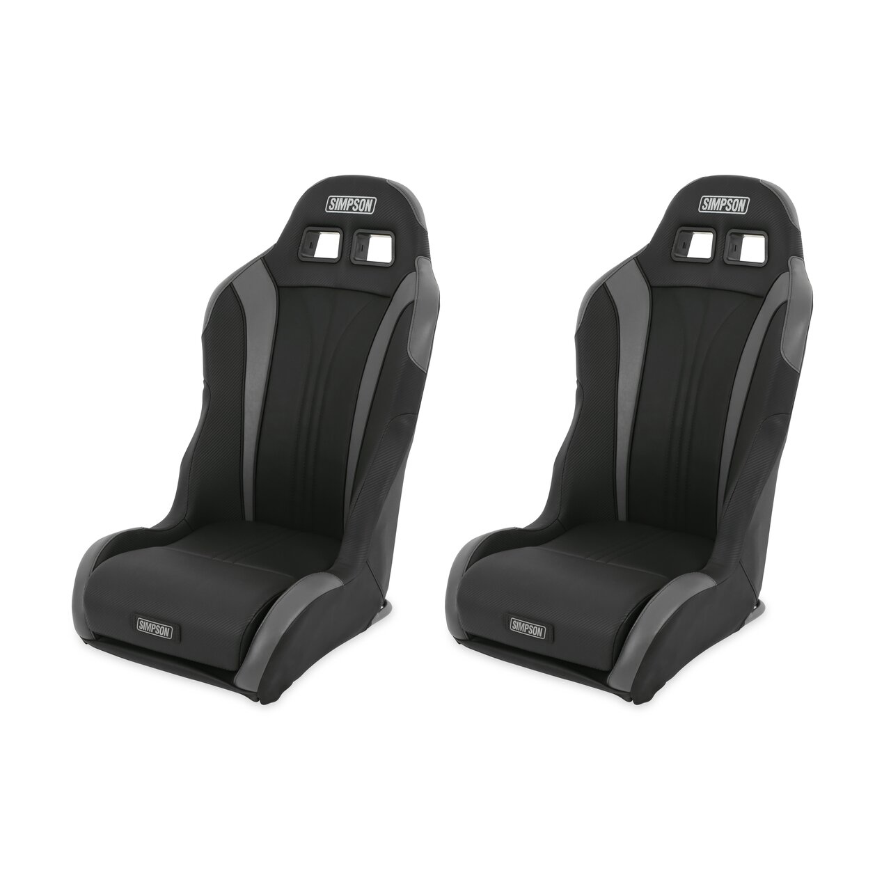Simpson Safety S104-305-2 - Simpson Racing Vortex II Off-Road Suspension Seats Black/Charcoal PAIR