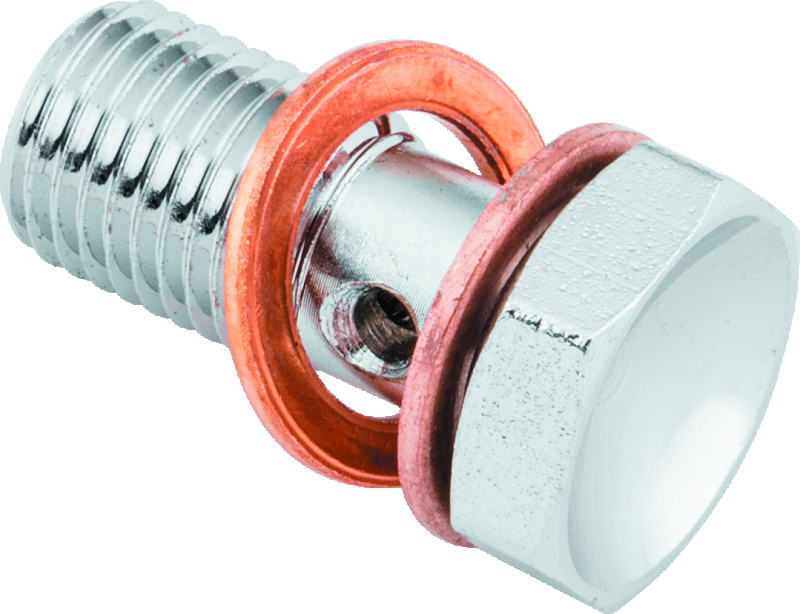 TwinPower 035957 - Twin Power Chrome Brake Fitting 3/8 Inch Banjo Bolt