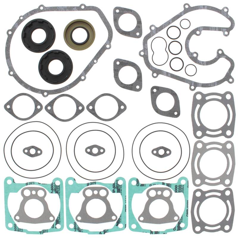 Vertex Pistons 611812 - Vertex Gaskets 01-04 Polaris Genesis I Complete Gasket Kit w/ Oil Seals