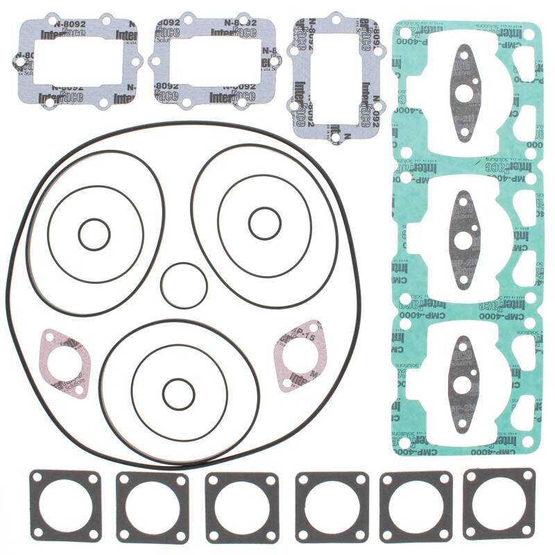 Vertex Pistons 710198 - Vertex Gaskets 94-96 Ski-Doo Formula Mach Z 779 Top End Gasket Kit