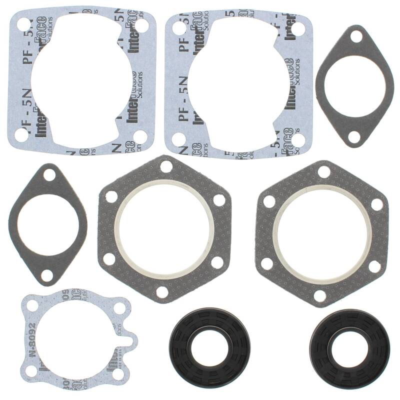 Vertex Pistons 711079 - Vertex Gaskets 77-79 Polaris TX/X-TX Complete Gasket Kit w/ Oil Seals