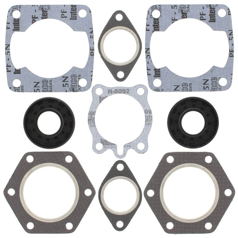 Vertex Pistons 711075B - Vertex Gaskets 1980 Polaris TX/TX-C Complete Gasket Kit w/ Oil Seals