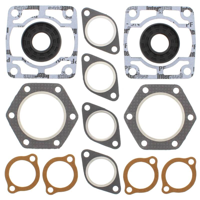 Vertex Pistons 711078 - Vertex Gaskets 75-77 Polaris Electra Complete Gasket Kit w/ Oil Seals