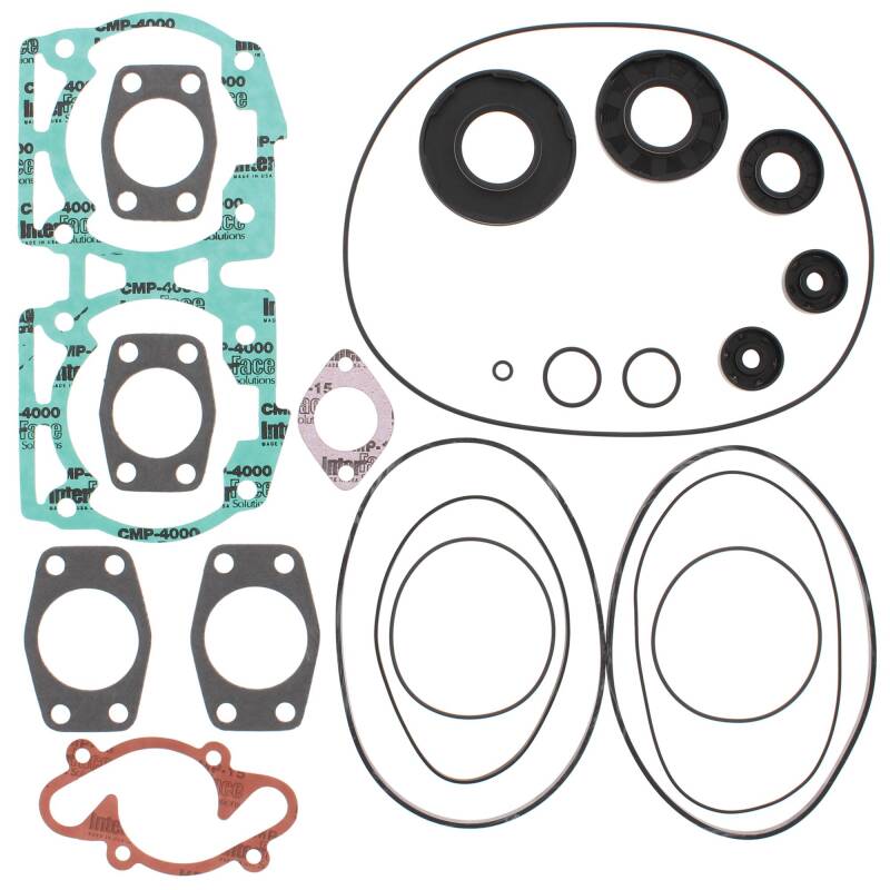 Vertex Pistons 711165D - Vertex Gaskets 1991 Ski-Doo Formula MX/XTC/XTCR Complete Gasket Kit w/ Oil Seals