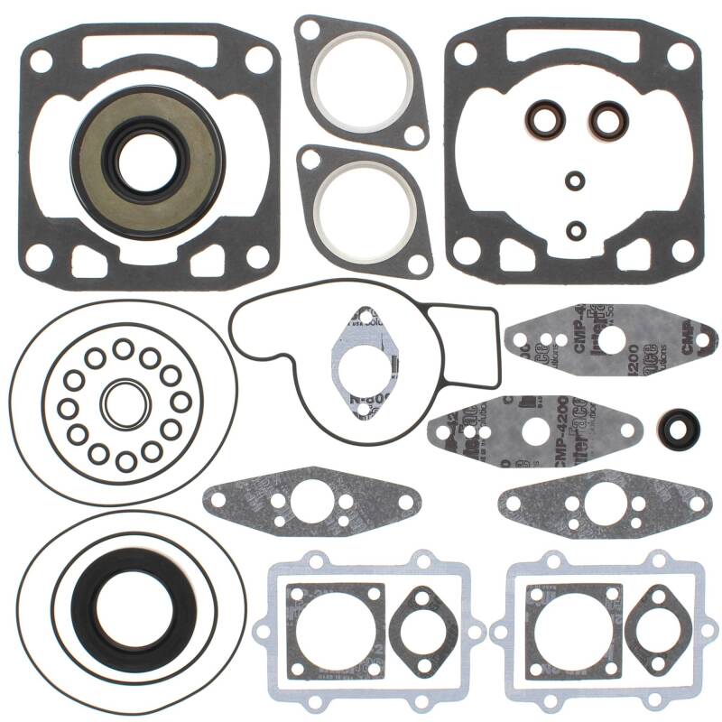Vertex Pistons 711273 - Vertex Gaskets 02-06 Arctic Cat ZR 440 Sno-Pro Complete Gasket Kit w/ Oil Seals