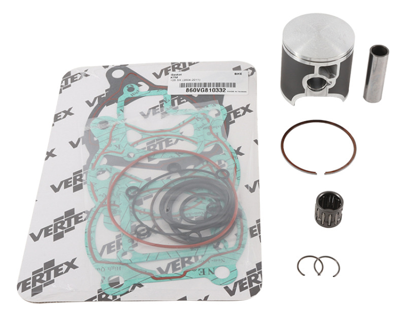Vertex Pistons VTK22991A - Vertex Piston 04-11 KTM 105 SX 105cc Top End Piston Kit Vertex Pistons VTK22991A - Vertex Piston 04-11 KTM 105 SX 105cc Top End Piston Kit