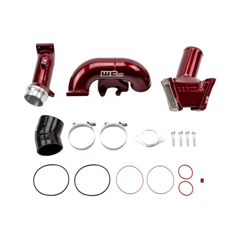 Wehrli WCF100163-RED - 06-07 Chevrolet Duramax LBZ 3in. Y-Bridge Kit - WCFab Red Wehrli WCF100163-RED - 06-07 Chevrolet Duramax LBZ 3in. Y-Bridge Kit - WCFab Red