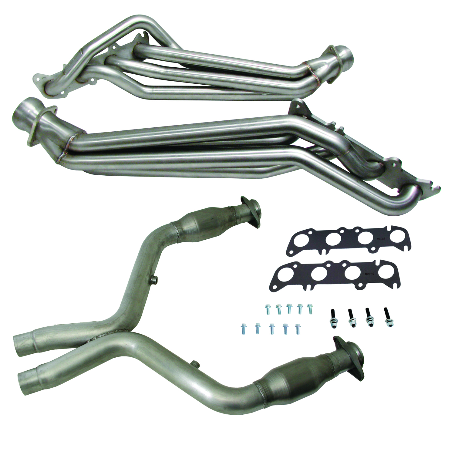 BBK 18566 - 11-14 Ford Mustang GT 1-7/8in Full-Length Headers w/High Flow Cats - 304 Stainless Steel