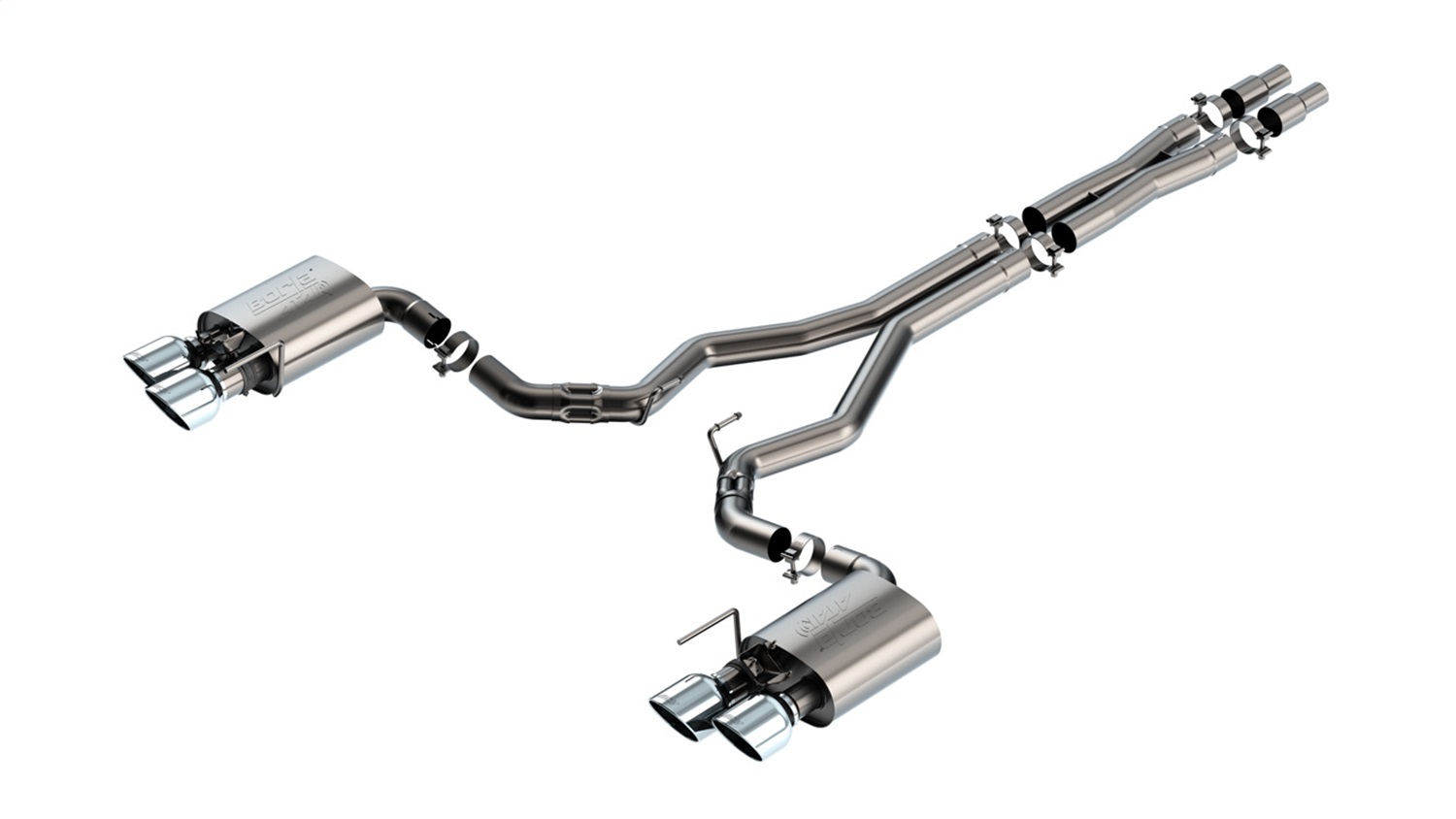 Borla 140965 - 2024 Ford Mustang Dark Horse 5.0L V8 w/ Active Exhaust ATAK Cat-Back Exhaust System