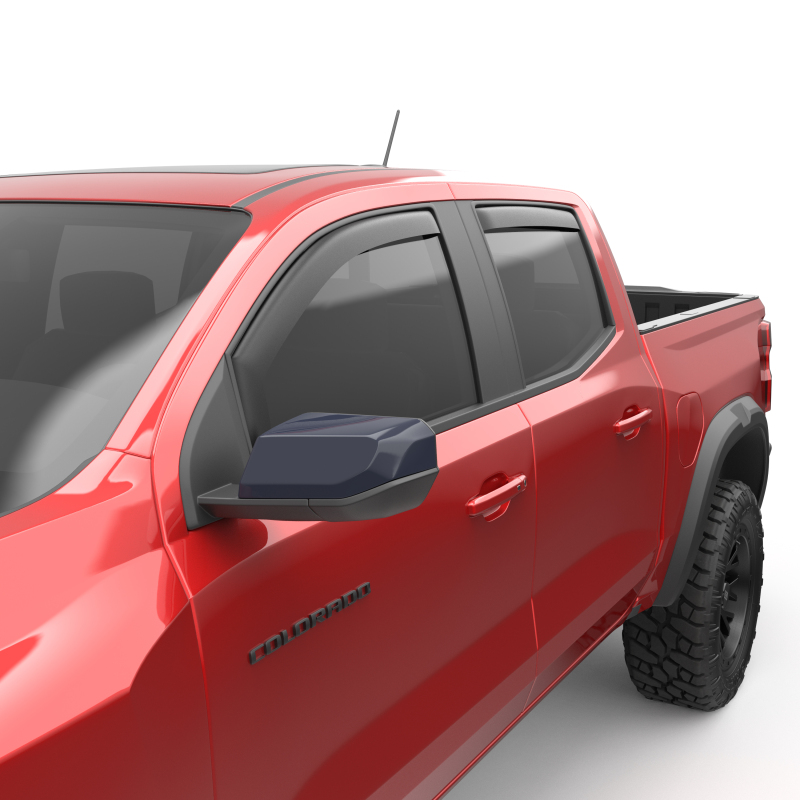 EGR 571485 - 23-24 Chevy Colorado/GMC Canyon Crew Cab In-Channel Window Visors - Set of 4 - Matte ()