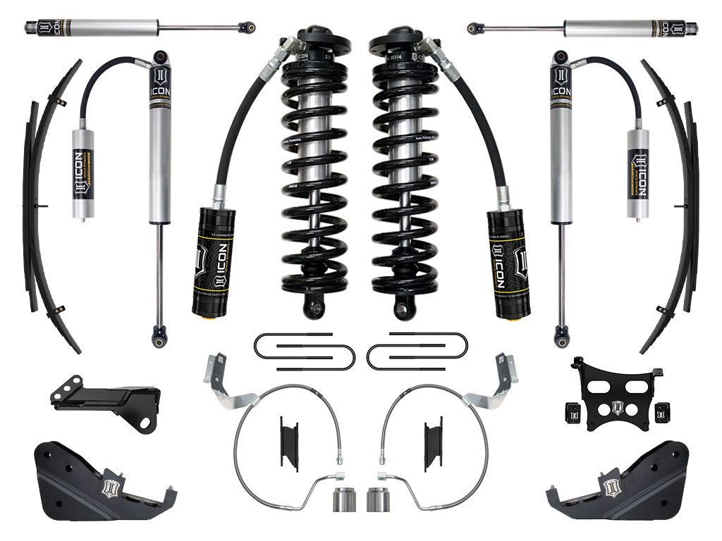 Icon K63172L - 23-24 Ford F250/F350 Super Duty 4WD 4-5.5in Stage 2 Lift Coilover Conv System W/ Exp Packs