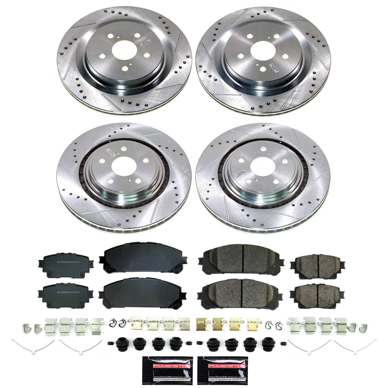 PowerStop K8817 - Power Stop 20-22 Toyota Highlander Front and Rear Z23 Evolution Brake Kit PowerStop K8817 - Power Stop 20-22 Toyota Highlander Front and Rear Z23 Evolution Brake Kit