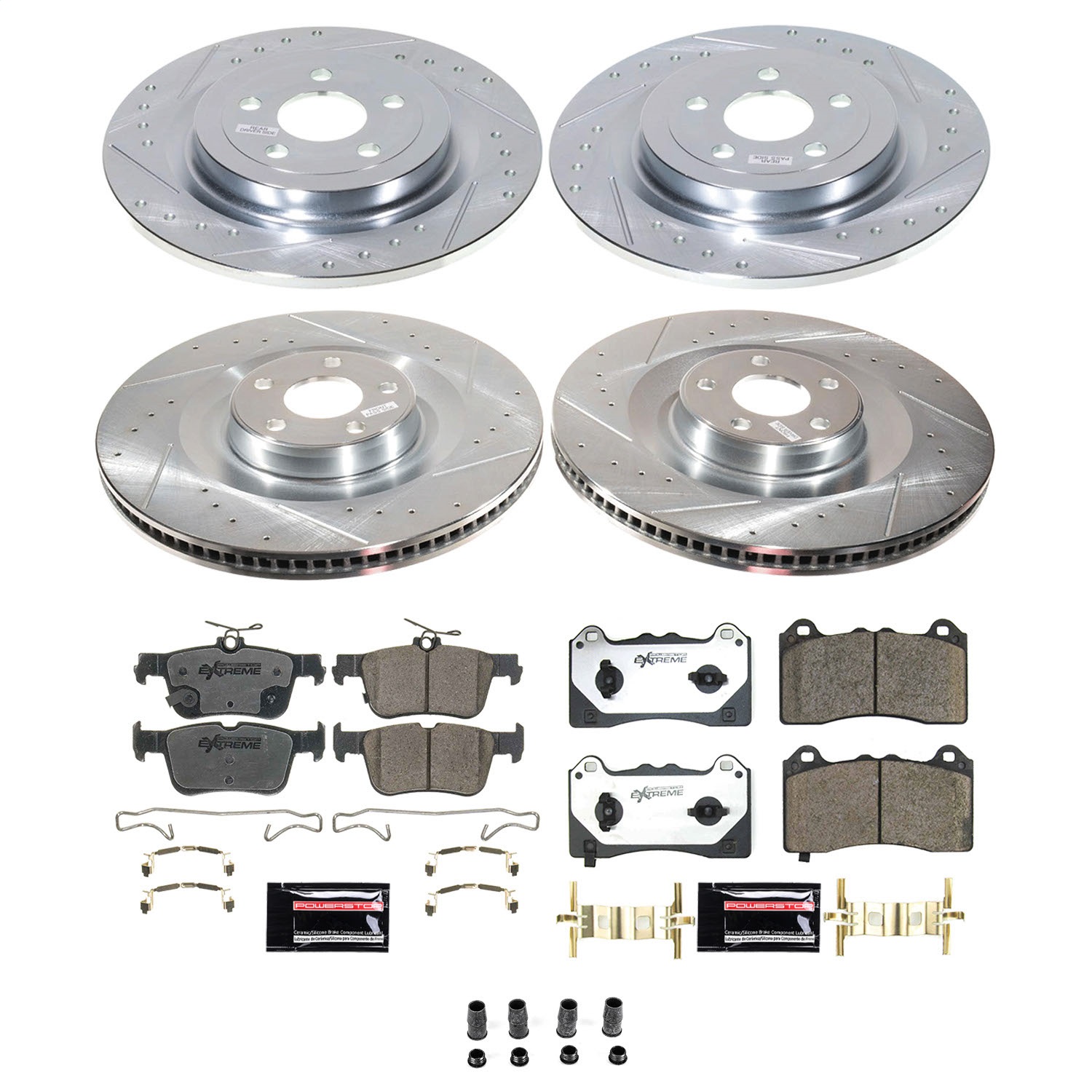 PowerStop K8805-26 - Power Stop 21-23 Ford Mustang Mach-E Front and Rear Z26 Street Brake Kit