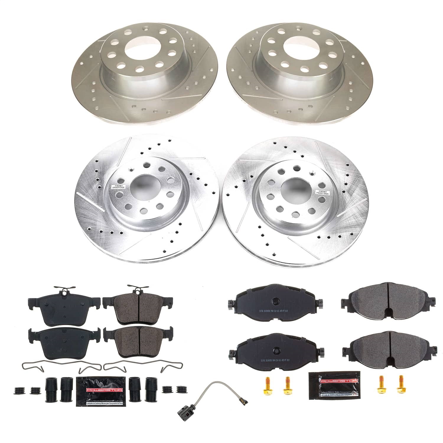 PowerStop K9193 - Power Stop 22-24 Volkswagen Taos Front and Rear Z23 Evolution Brake Kit