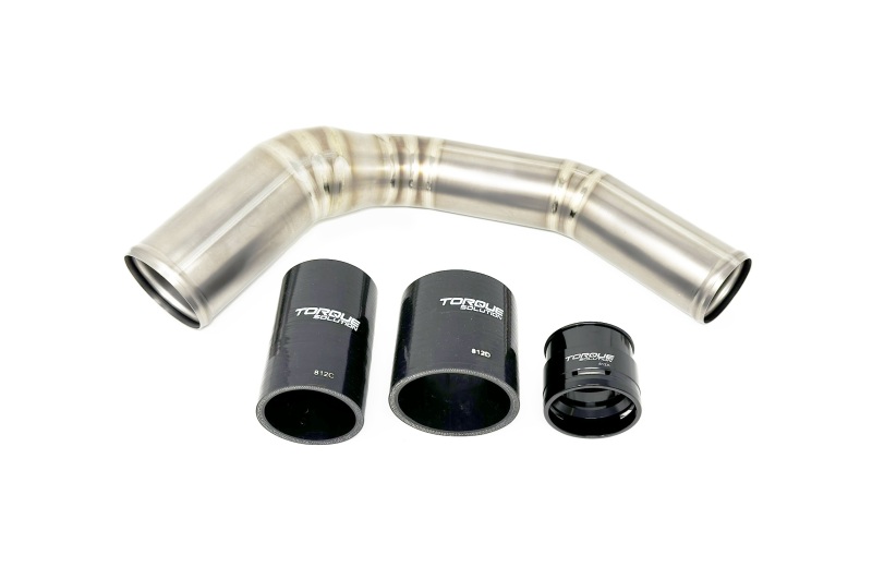 Torque Solution TS-SU-812 - 2022+ Subaru WRX / 19-23 Subaru Ascent Titanium Top Mount Charge Pipe - Brushed Torque Solution TS-SU-812 - 2022+ Subaru WRX / 19-23 Subaru Ascent Titanium Top Mount Charge Pipe - Brushed