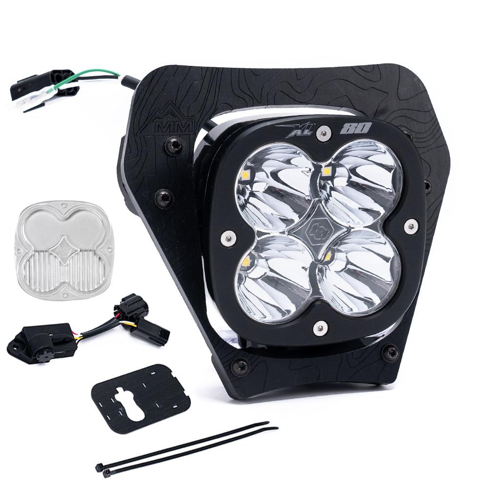 Baja Designs 677103 - KTM XL80 D/C Headlight Kit w/ Dimmer 2024 450 XCF-W 350 XW-F 500 XW-F Spot Clear