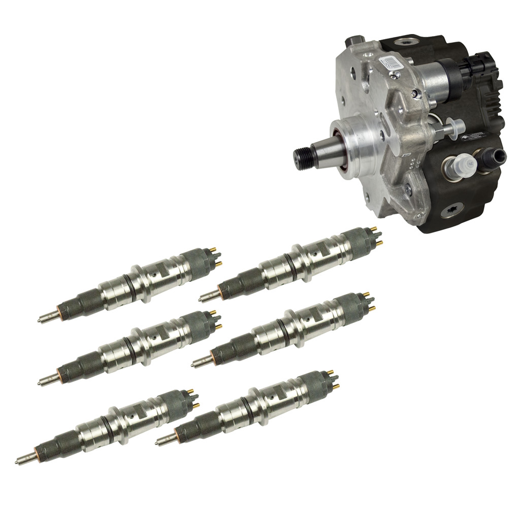 BD Diesel 1051510 - 2007.5-2018 Dodge 6.7L Cummins Stage 1 Performance CR Pump & Injectors Package
