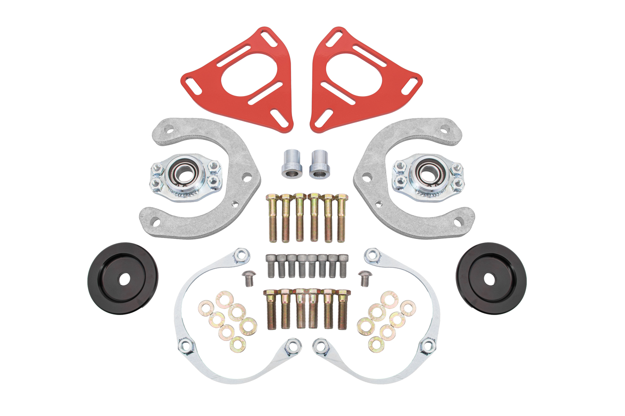 BMR WAK361R - 16-24 Chevrolet Camaro Caster Camber Plates (Coil-Over Only) - Red