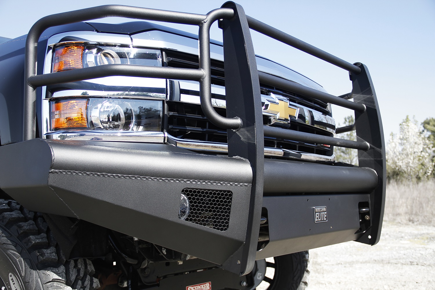 Fab Fours CH14-Q3060-1 - Elite Front Ranch Bumper Fab Fours CH14-Q3060-1 - Elite Front Ranch Bumper