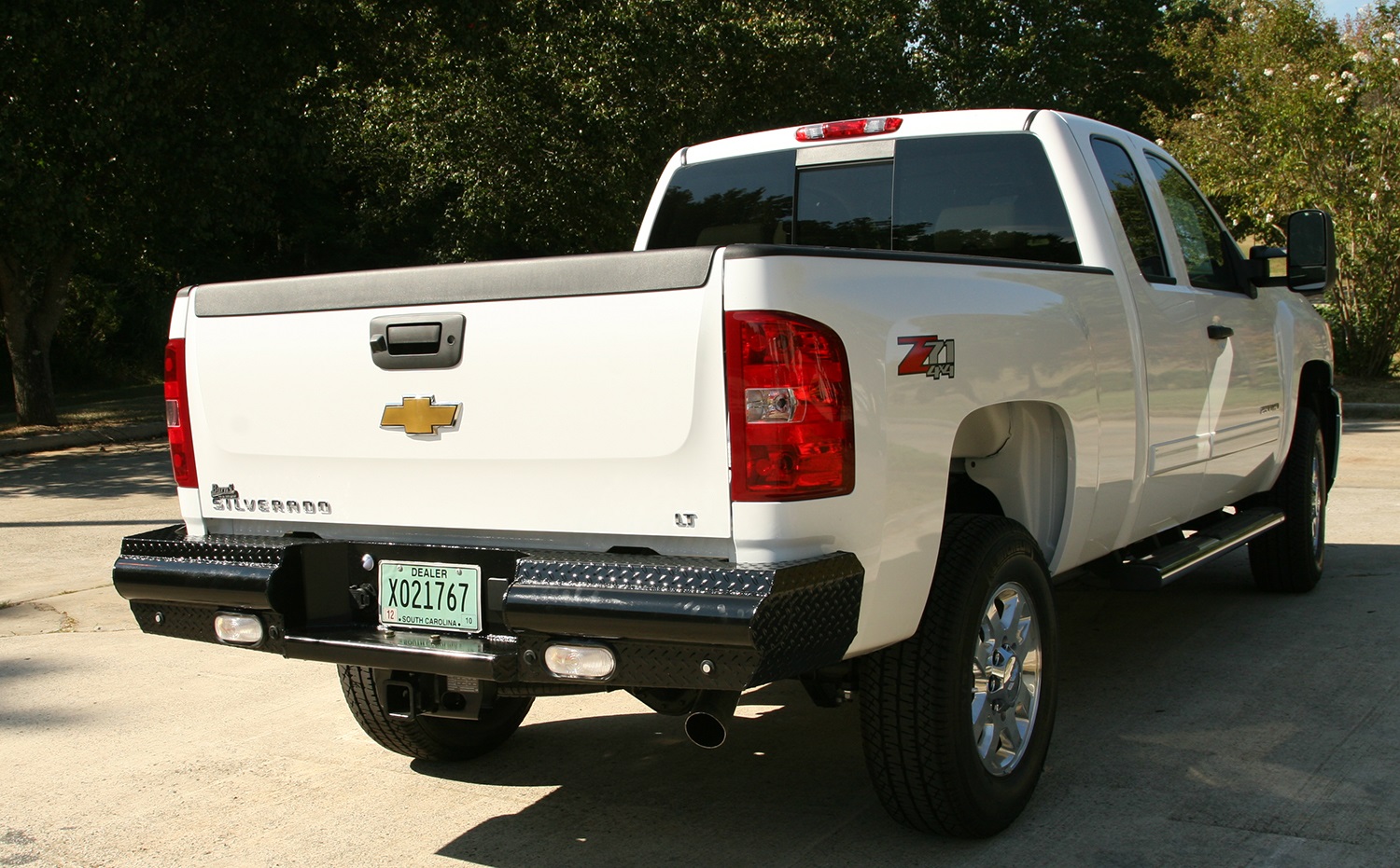 Fab Fours CH08-T1450-1 - Black Steel Ranch Rear Bumper Fab Fours CH08-T1450-1 - Black Steel Ranch Rear Bumper