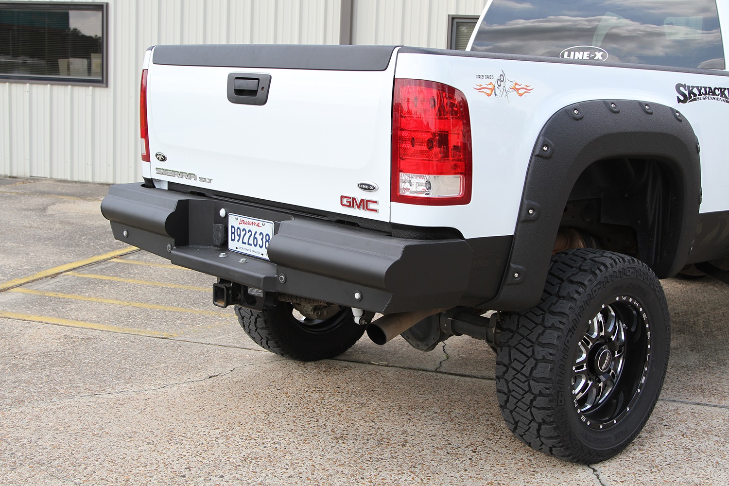 Fab Fours CH14-U3050-1 - Elite Rear Bumper; 2 Stage Black Powder Coated;