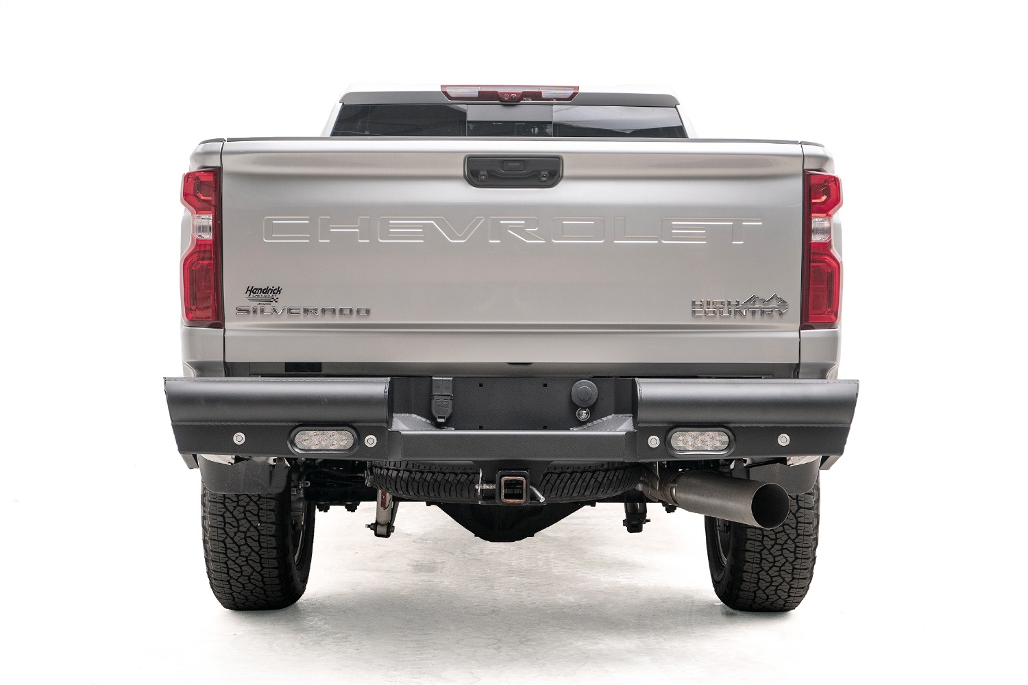 Fab Fours CH20-U4950-1 - Elite Rear Bumper; Steel; Matte Black Finish;