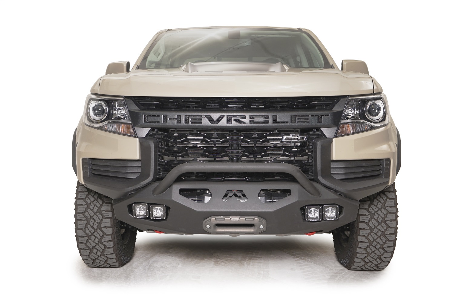 Fab Fours CC21-N5152-B - Winch Mount; w/Pre-Runner Guard; Bare Steel; 95 lbs. Weight; 14 in. Height; 55 in. Width; 20 in. Depth;