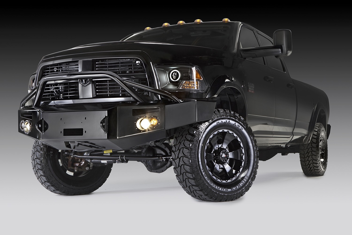 Fab Fours DR10-A2952-B - Premium Heavy Duty Winch Front Bumper