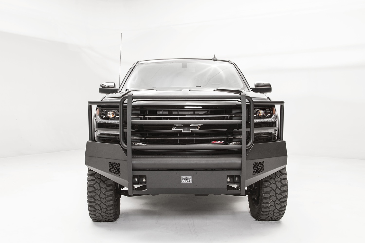Fab Fours CS16-R3860-1 - Elite Front Bumper; 2 Stage Black Powder Coated; w/Full Guard; Fab Fours CS16-R3860-1 - Elite Front Bumper; 2 Stage Black Powder Coated; w/Full Guard;
