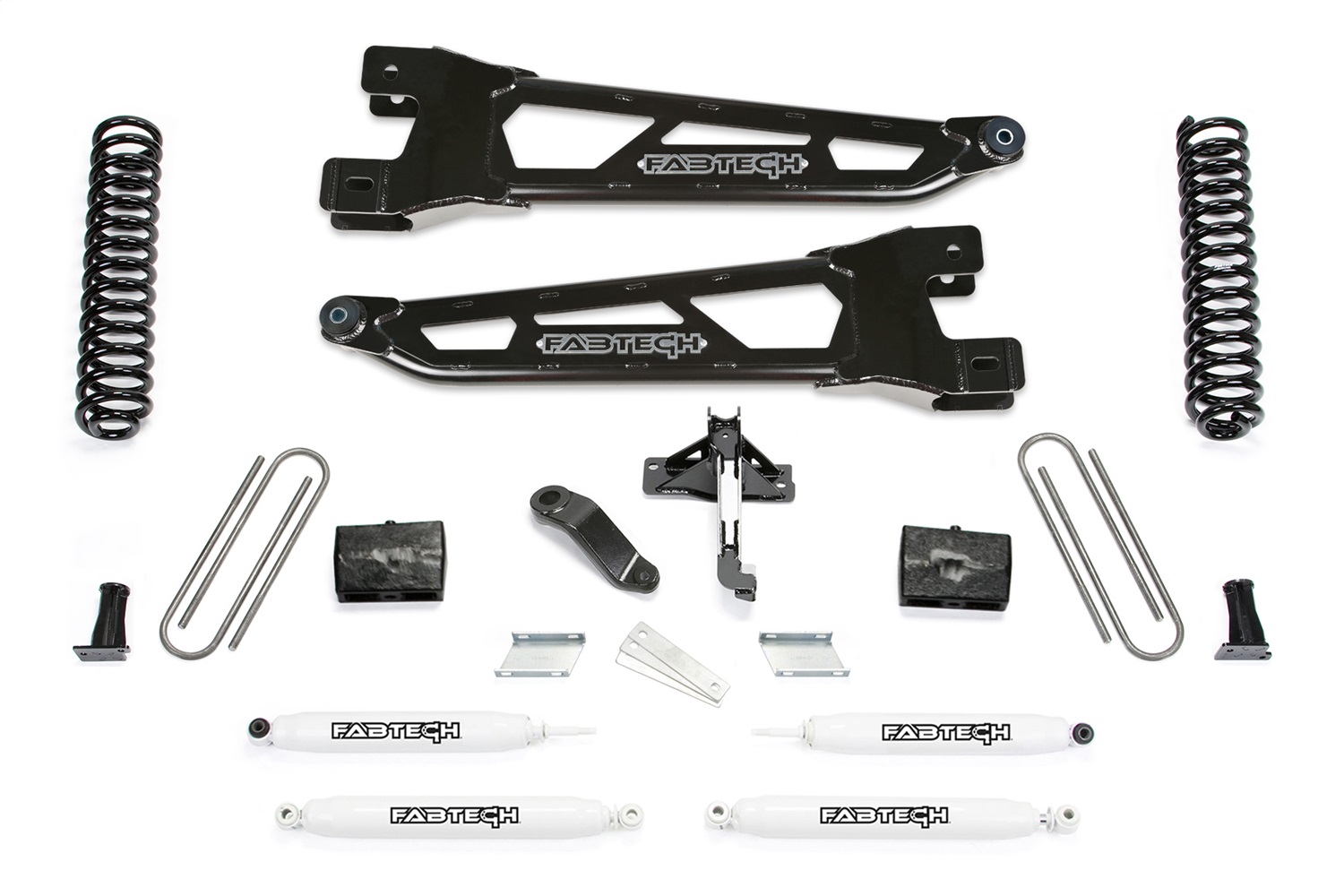 Fabtech K2429 - 23-24 Ford F450/F550 4WD 6in Radius Arm Lift Kit w/ Performance Shocks