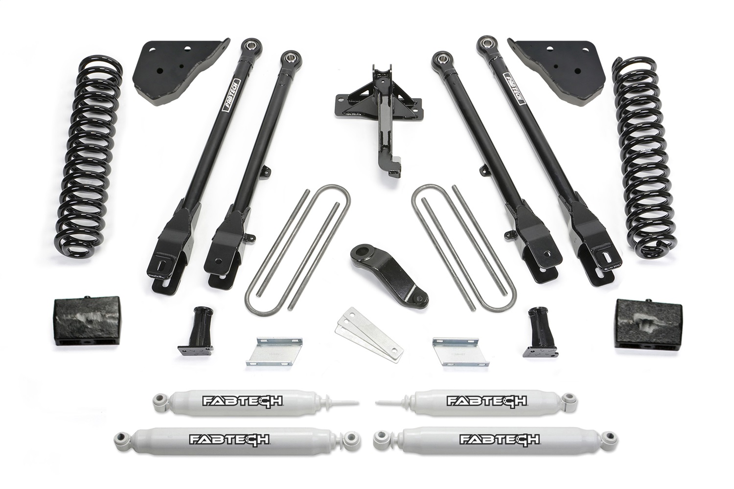 Fabtech K2431 - 23-24 Ford F450/F550 4WD 6in 4 Link Lift Kit w/ Performance Shocks