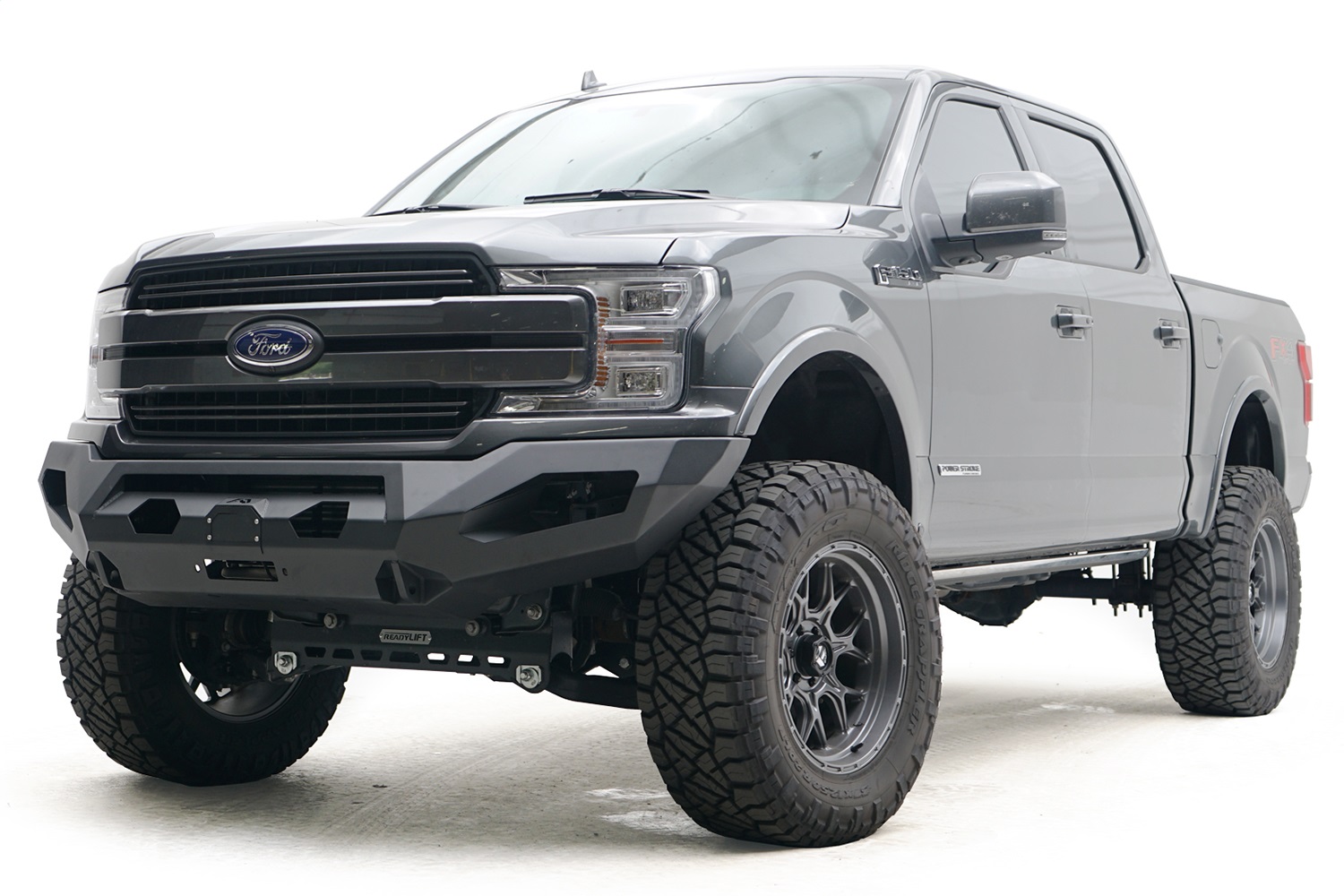 Fab Fours FF18-X4551-1 - Matrix Front Bumper; w/No Guard; 7/8 In. D-Ring Mounts; 2 Stage Black Powder Coated; Fab Fours FF18-X4551-1 - Matrix Front Bumper; w/No Guard; 7/8 In. D-Ring Mounts; 2 Stage Black Powder Coated;