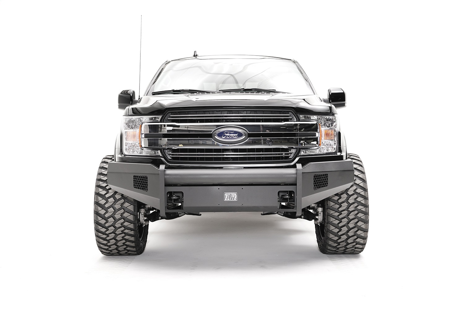 Fab Fours FF18-R4561-1 - Elite Front Bumper; 2 Stage Black Powder Coated; w/o Guard; Fab Fours FF18-R4561-1 - Elite Front Bumper; 2 Stage Black Powder Coated; w/o Guard;