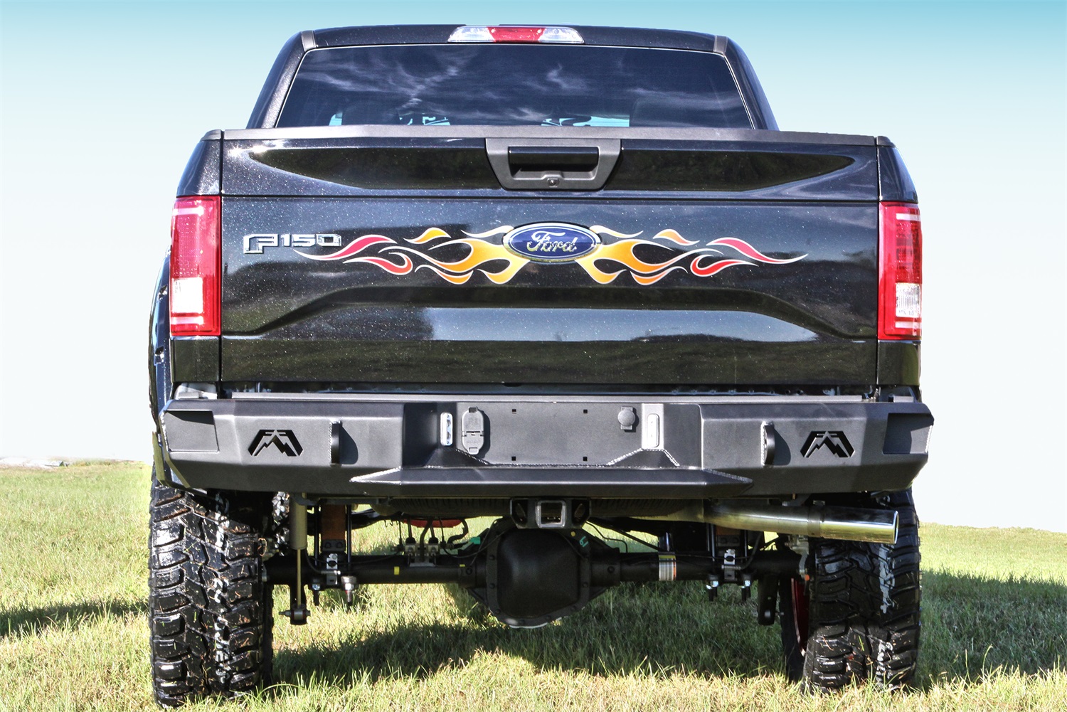 Fab Fours FF15-W3250-B - Heavy Duty Rear Bumper Fab Fours FF15-W3250-B - Heavy Duty Rear Bumper