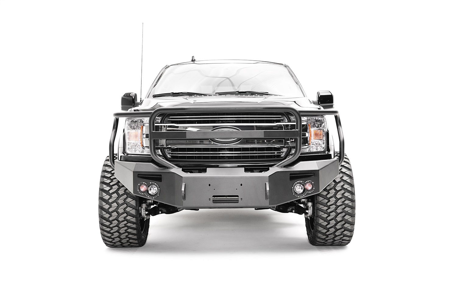 Fab Fours FF18-H4550-B - Premium Winch Front Bumper
