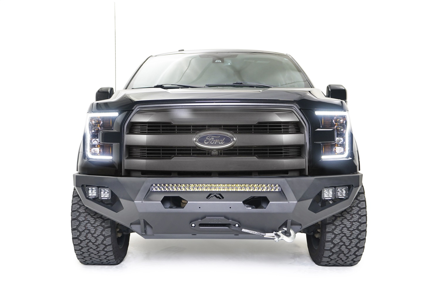 Fab Fours FF15-X3251-B - Matrix Front Bumper; w/No Guard Bare;