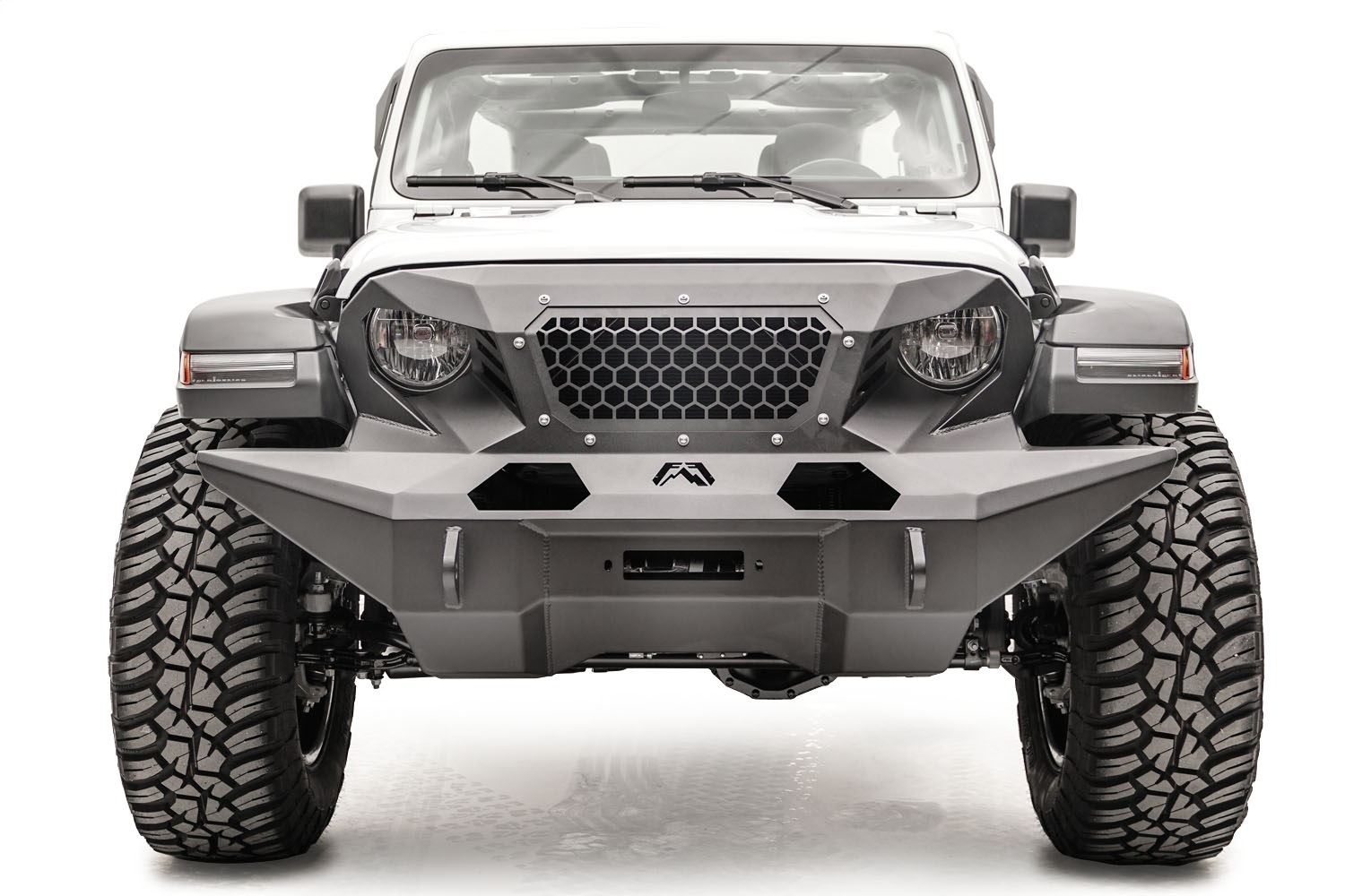 Fab Fours GR4610-B - Full Width Grumper; 20 In. Light Bar w/Optional Insert; 11 gauge Steel Construction; Bare;