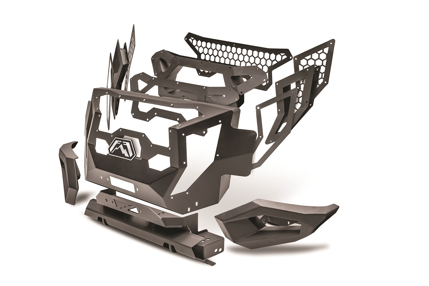 Fab Fours GR4100-B - Grumper Grill/Front Bumper Fab Fours GR4100-B - Grumper Grill/Front Bumper