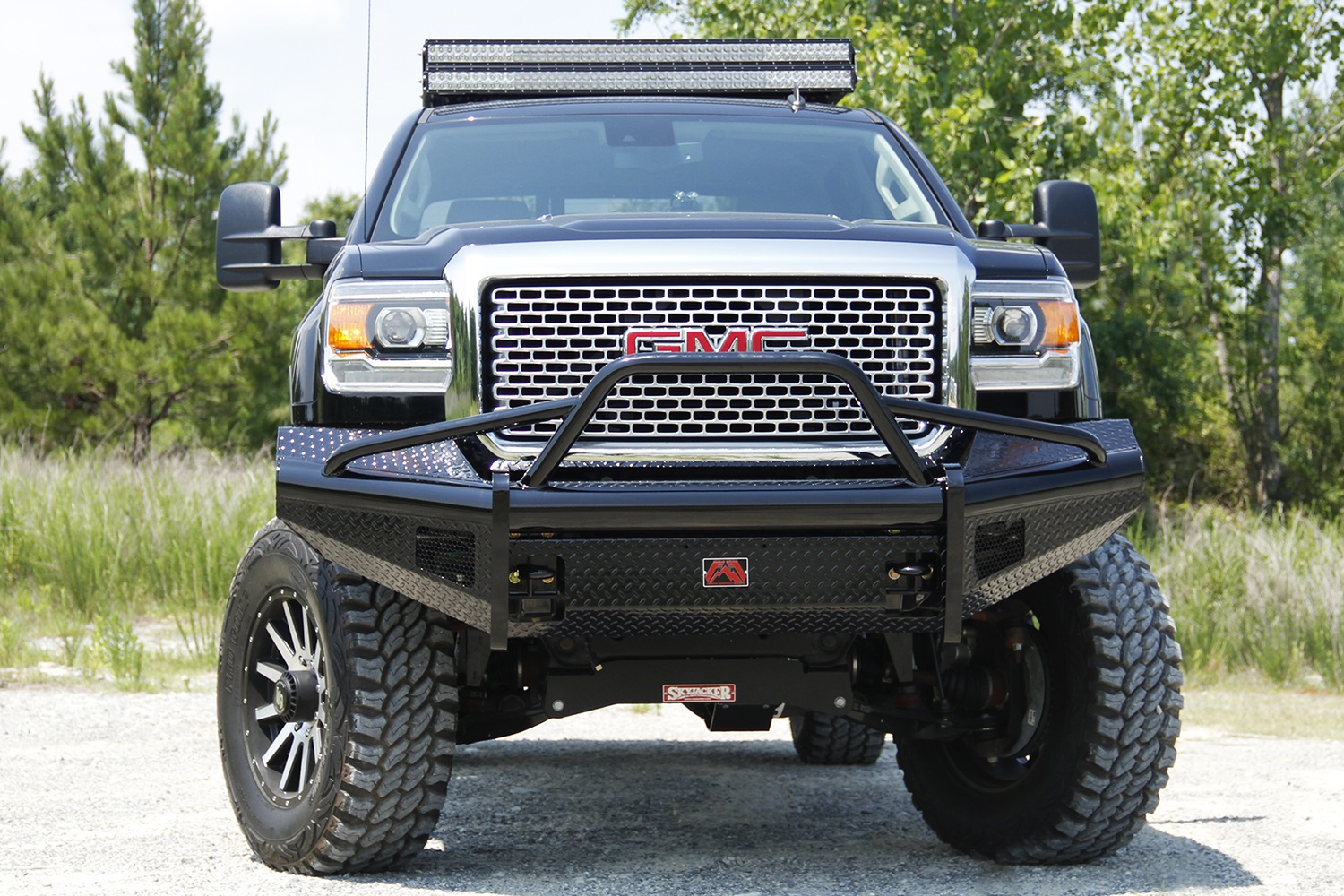 Fab Fours GM11-S2862-1 - Black Steel Front Ranch Bumper Fab Fours GM11-S2862-1 - Black Steel Front Ranch Bumper