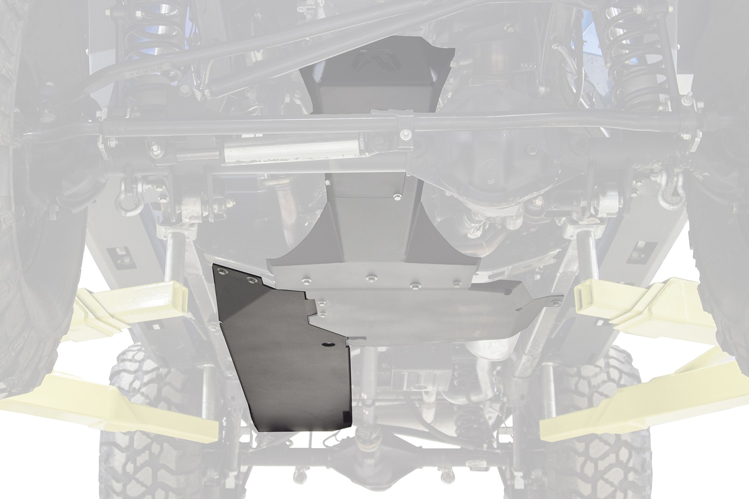 Fab Fours JK3030-B - Gas Tank Skid Plate; Uncoated/Paintable; [AWSL];