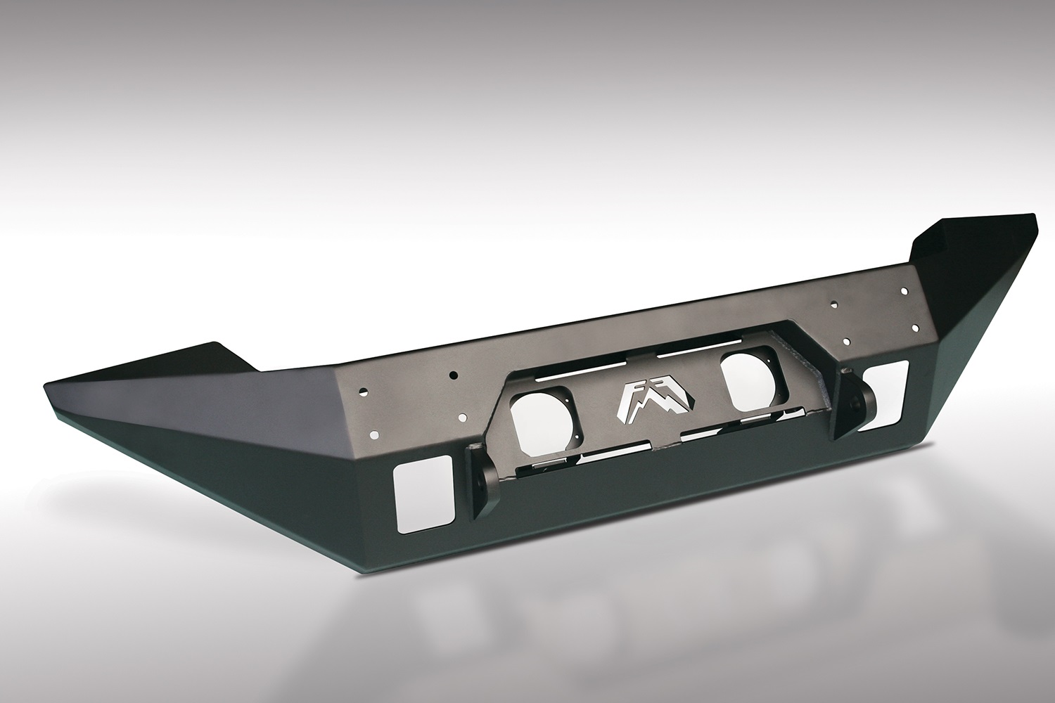 Fab Fours JK07-B1857-B - FMJ Full Width Winch Front Bumper