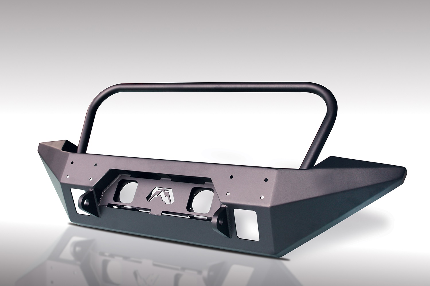 Fab Fours JK07-B1858-1 - FMJ Full Width Winch Front Bumper