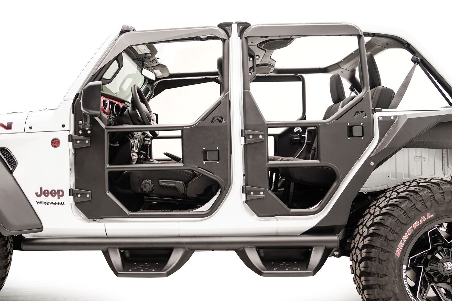 Fab Fours JL1030-1 - Full Tube Doors; Front Door; 2 Stage Matte Black Powder Coat; Fab Fours JL1030-1 - Full Tube Doors; Front Door; 2 Stage Matte Black Powder Coat;