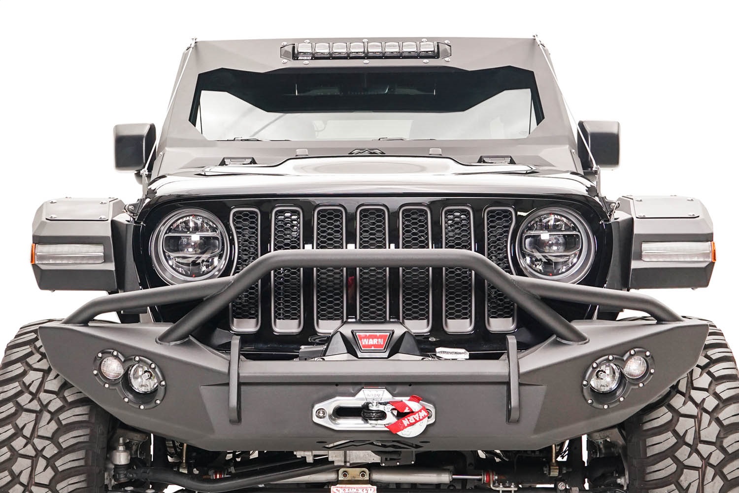 Fab Fours JL2006-1 - Fender Flare; 2 Stage Black Powder Coated; Full Width Front; w/Base Fender;